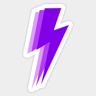 3 purple lightning bolt Sticker